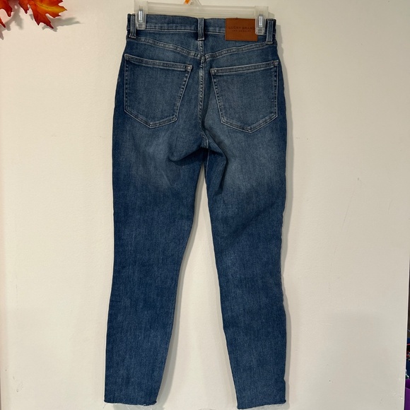 🔶Lucky Brand High Rise Skinny Bridgette Raw Edge Hem - Picture 7 of 14